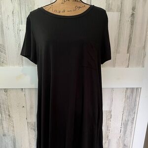 SWEETKIE 2X LONG TOP OR KNEE LENGTH DRESS - BLACK